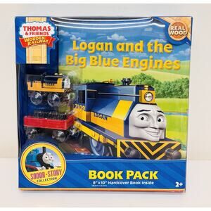 Logan and the Big Blue Engines Book Pack Thomas Wooden Railway CCX64 LN Unused
